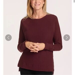 Wool Ainsley Sweater Brown Merino Wool Ribbed COLD WEATHER LOOSE FIT Sz M